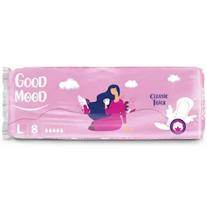 نوار بهداشتی گودمود کلاسیک بزرگ مخصوص پوست حساس بستۀ 8 عددی