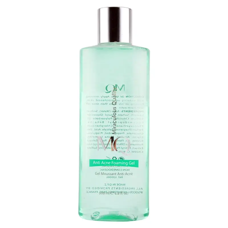 فوم ژل ضد جوش صورت ام کیو مدل Anti Acne حجم 200 میلی لیتر از روبرو