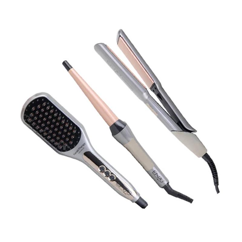 ست 3 کاره اتو مو ،برس حرارتی و بابلیس انزو