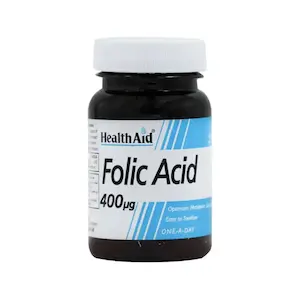 قرص فولیک اسید ۴۰۰ میکروگرم مدل Helth Aid بستۀ ۹۰ عددی