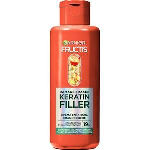 ماسک مو کراتین فیلر گارنیر200میل  Fructis Damage Eraser Keratin Filler 