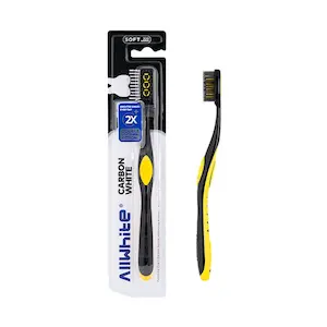 مسواک ال وایت مدل Carbon White با برس نرم