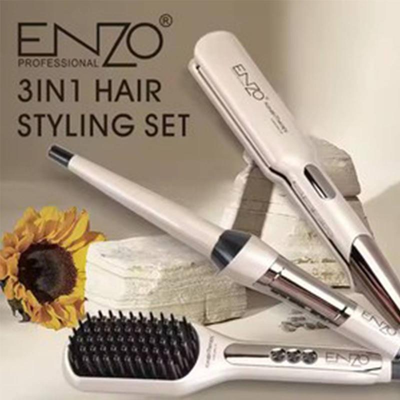 ست 3 کاره اتو مو ،برس حرارتی و بابلیس انزو