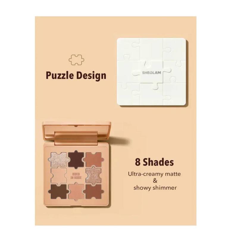 پالت سایه چشم شیگلم مدل Jazy Jigsaw (پازلی شکل) رنگ Hued In Nude