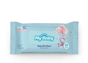 دستمال مرطوب کودک مای بیبی با ویتامین Eو B5 20 عددی