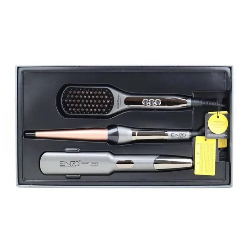 ست 3 کاره اتو مو ،برس حرارتی و بابلیس انزو