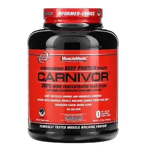 پروتئین بیف ایزوله کارنیور ماسل مدز مدل Chocolate وزن 2000 گرم