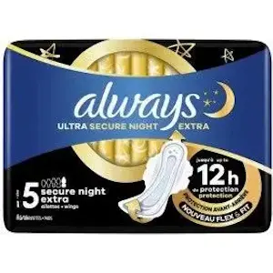 نوار بهداشتی آلویز مدل ultra secure night extra سایز 5