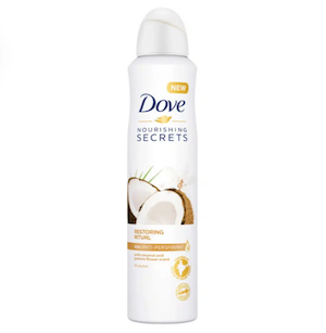 اسپری ضد تعریق داو با رایحه نارگیل و یاس 250 میل