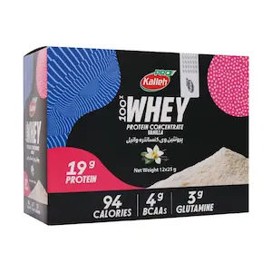 ساشۀ پروتئین وی کاله مدل Vanilla بستۀ ۱۲ عددی
