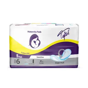 پد بهداشتی بعد از زایمان تافته مخصوص پوست‌های حساس بستۀ ۵ عددی