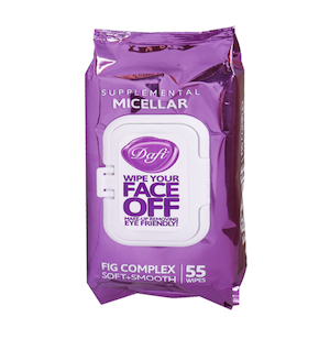 دستمال مرطوب پاک کنندۀ آرایش دافی مدل میسلار بستۀ ۵۵ عددی