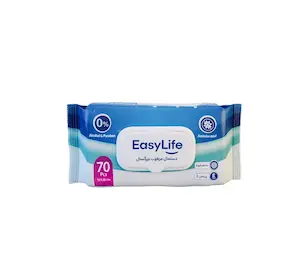 دستمال مرطوب بزرگسالان ایزی لایف بستۀ 70 عددی 