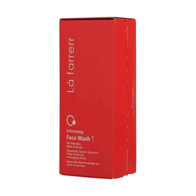ژل شستشوی صورت لافارر مدل  Exfoliating Face Wash 1 مخصوص پوست های چرب و مستعد آکنه حجم 150 میلی لیتر