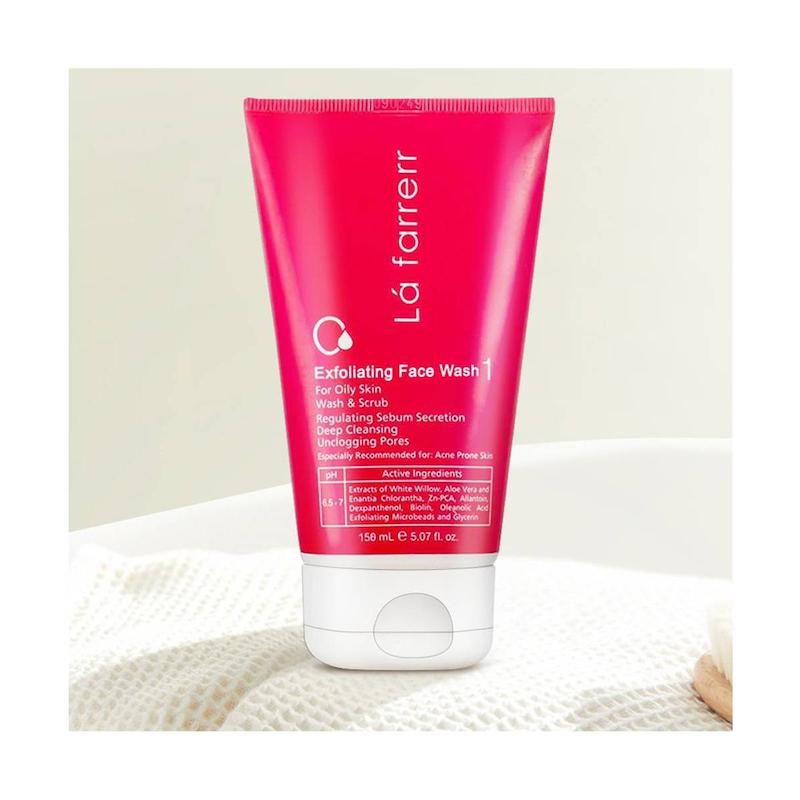 ژل شستشوی صورت لافارر مدل  Exfoliating Face Wash 1 مخصوص پوست های چرب و مستعد آکنه حجم 150 میلی لیتر