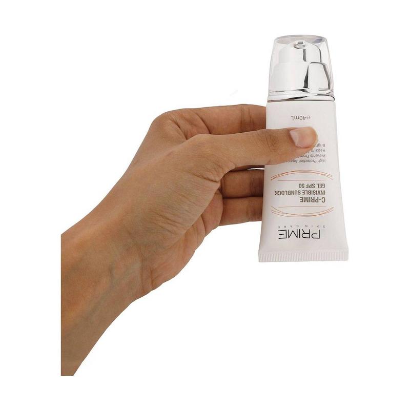 ژل ضدآفتاب پرایم مدل C Prime بی رنگ با SPF50 حجم 40 میلی لیتر