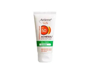 کرم ضدآفتاب فاقد چربی آردن بدون رنگ مخصوص پوست چرب و جوش‌دار دارای SPF50 حجم 50 میلی‌لیتر