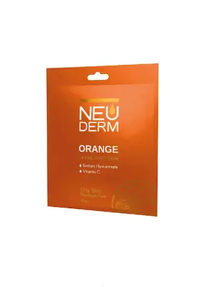 ماسک صورت ورقه‌ای نئودرم حاوی عصارۀ پرتقال بسته‌بندی تکی