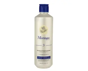 شامپو مغذی و انرژی‌بخش مورینگا امو شمارۀ 3 مناسب موهای آسیب‌دیده و ضعیف حجم 400 میلی لیتر