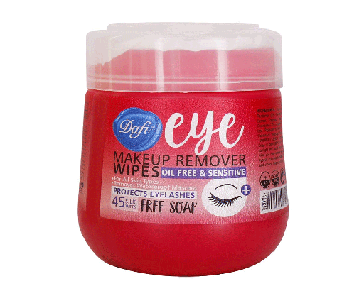 دستمال مرطوب پاک‌کنندۀ آرایش دور چشم دافی مناسب انواع پوست بستۀ 45 عددی