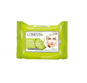 دستمال مرطوب آرایش پاک‌کن صورت کامان بستۀ 20 عددی