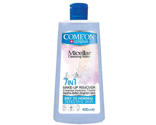  محلول آرایش پاک‌کن کامان مناسب پوست های خشک تا نرمال و حساس حجم 400 میلی لیتر