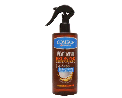 روغن برنزه‌کنندهٔ بدن کامان مدل نچرال SPF50 مناسب انواع پوست حجم 400 میلی لیتر