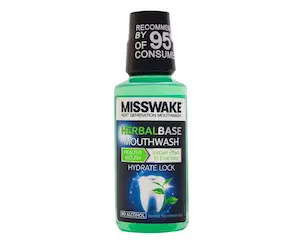 دهان‌شویۀ گیاهی میسویک مدل Herbal Base با رایحۀ گیاهی حجم 400 میلی لیتر