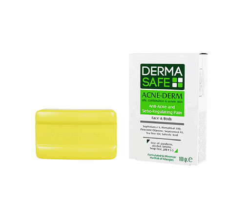 پن صورت و بدن درماسیف مناسب پوست‌های چرب مختلط و آکنه‌ای وزن 100 گرم