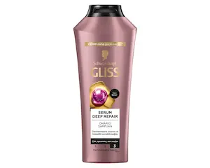 شامپو ترمیم‌ کنندهٔ مو گلیس مدل Serum Deep Repair مناسب موهای خیلی خشک و آسیب‌دیده حجم 400 میلی لیتر