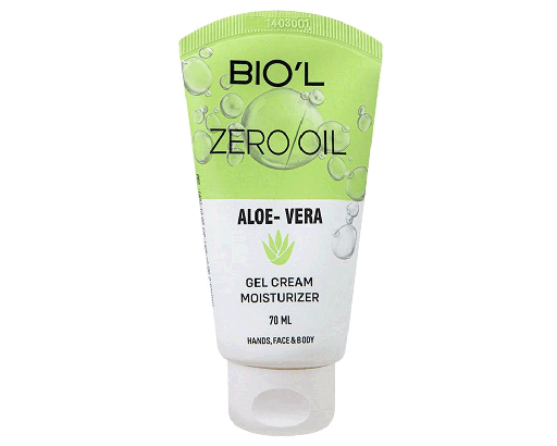 ژل کرم بیول سری زیرو اویل حاوی عصارۀ آلوئه‌ورا مناسب انواع پوست حجم 70 میلی لیتر