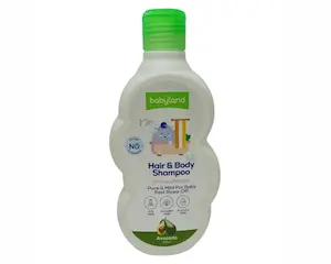  شامپو سر و بدن بیبی لند حاوی عصارۀ آووکادو حجم ۲۰۰ میلی‌لیتر