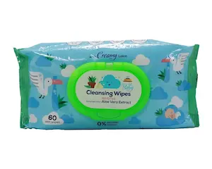 دستمال مرطوب کودک کانواس حاوی آلوئه ورا بستۀ 60 عددی