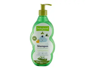 شامپو موی کودک بیبی لند حاوی عصارۀ آلوئه‌ورا حجم 500 میلی لیتر