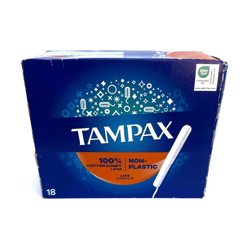 تامپون با اپلیکاتور تامپاکس مدل Super Plus بستۀ ۱۸ عددی