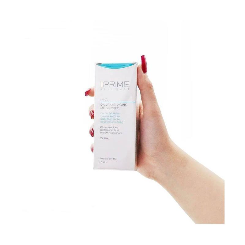 کرم بازسازی کننده و آبرسان صورت پرایم مدل PHA 5% مناسب پوست خشک و حساس حجم 50 میلی لیتر