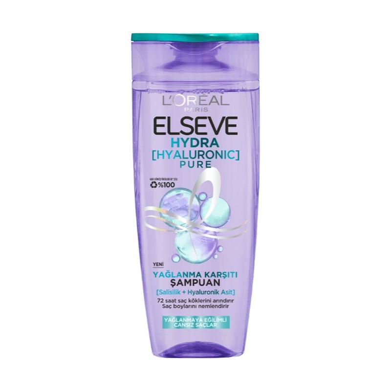 شامپو لورآل مدل ElSEVE Hyaluron Pure مخصوص موهای چرب حجم 399 میلی لیتر