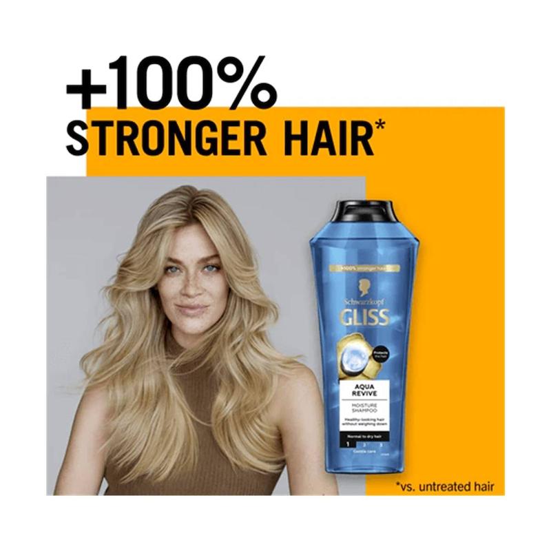 شامپو مرطوب کننده گلیس مدل Aqua Revive مناسب موهای معمولی و خشک 500 میلی لیتر