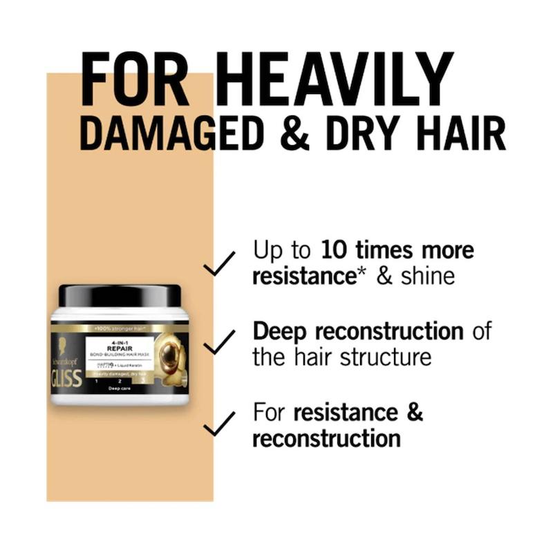 ماسک مو گلیس مدل  ARADA ONARICI 4 in 1 مخصوص موهای خیلی خشک و آسیب‌دیده حجم 400 میلی لیتر    