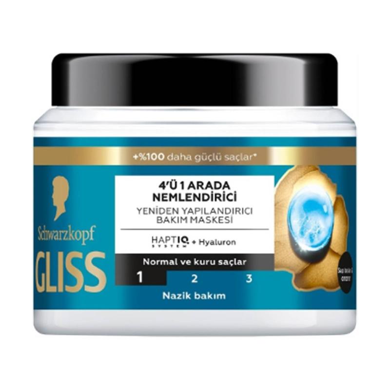 ماسک مو مرطوب‌کنندۀ گلیس مدل ARADA NEMLENDIRICI 4 in 1 مخصوص موهای معمولی و خشک حجم 400 میلی لیتر