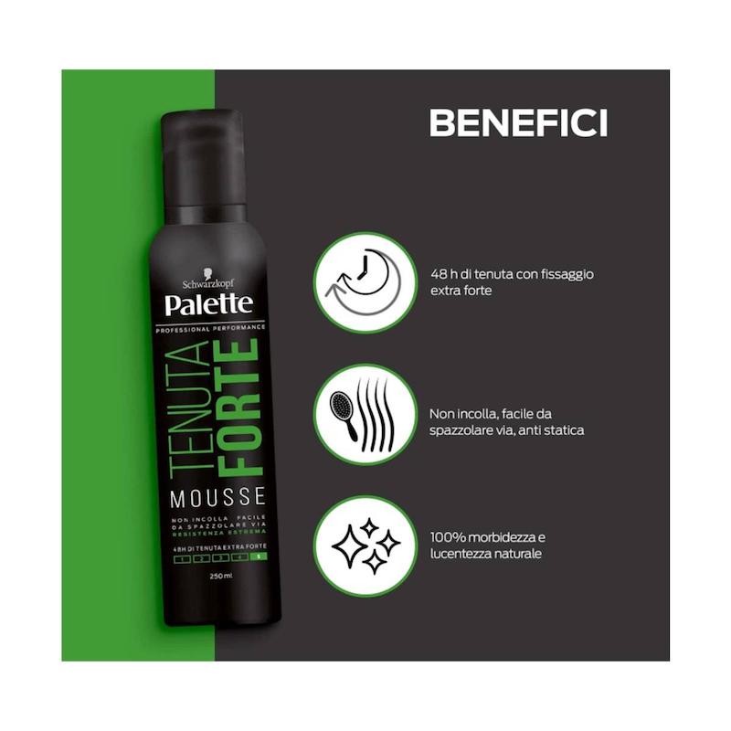موس نگهدارنده حالت مو شوارتسکف پالت مدل Tenuta Forte حجم 250 میلی لیتر