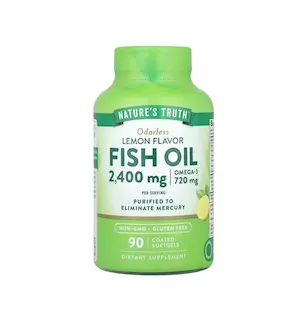 مکمل روغن ماهی نیچرز تروث Nature’s Truth Fish Oil Lemon مدل لیمویی 