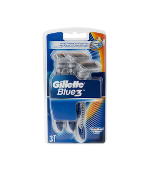 تیغ اصلاح یکبار مصرف ژیلت Blue3 بستۀ ۳ عددی