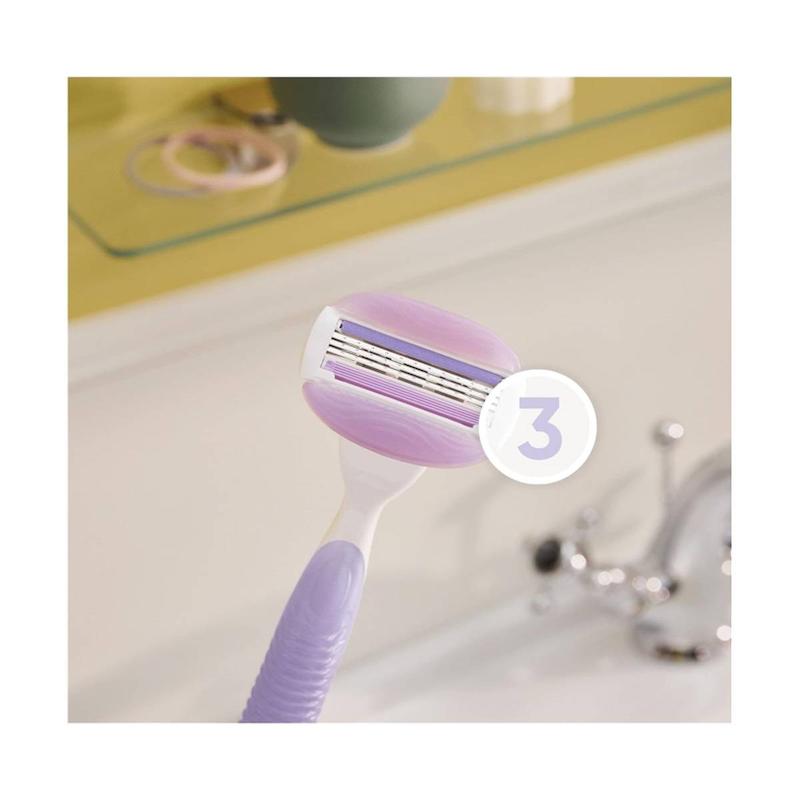 خودتراش زنانه ژیلت مدل Venus ComfortGlide Breeze سه لبه به همراه ۱ تیغ یدک