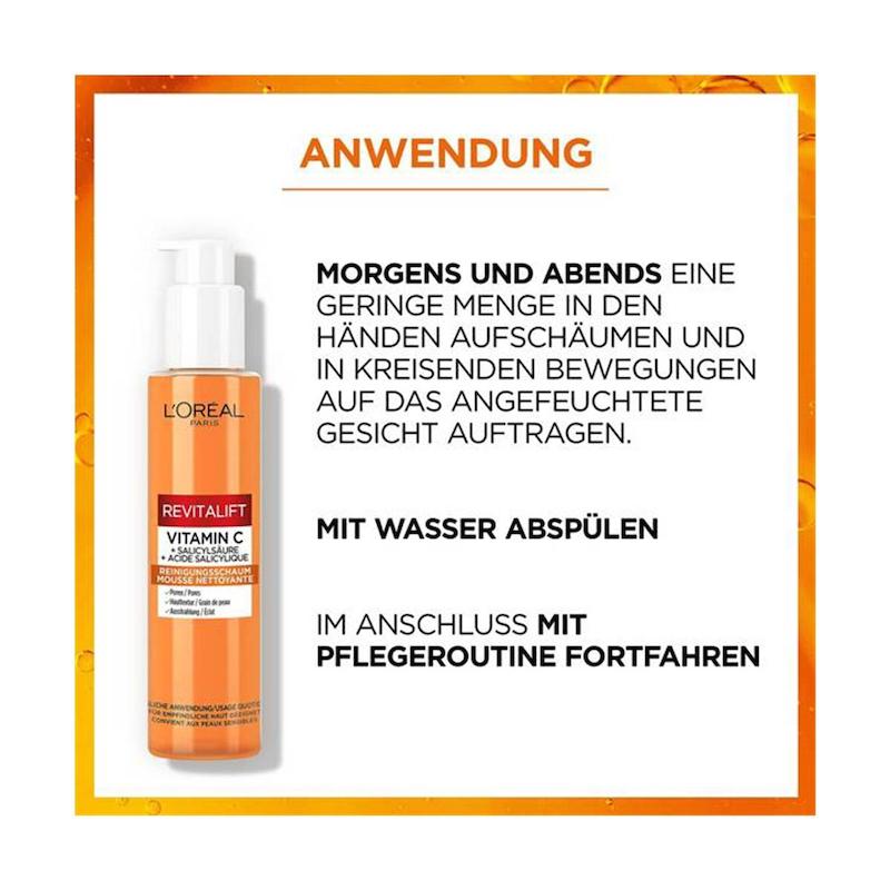  ژل شستتشو و روشن کننده صورت لورال مدل VITAMIN C حجم 150 میلی لیتر