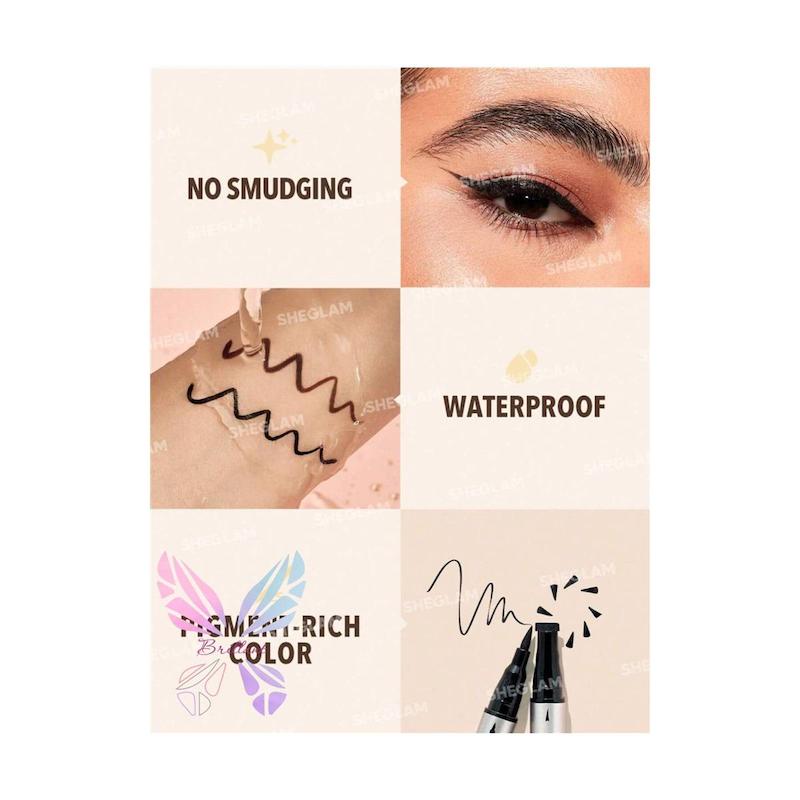 خط چشم دو طرفه شیگلم مدل  wing it رنگ قهوه ای 