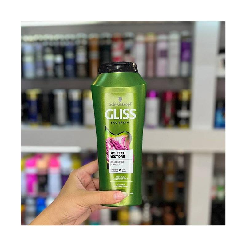 شامپو بازسازی و مرطوب کننده  گلیس مدل Bio-Tech مناسب موهای حساس و تخریب شده حجم 500 میلی لیتر 
