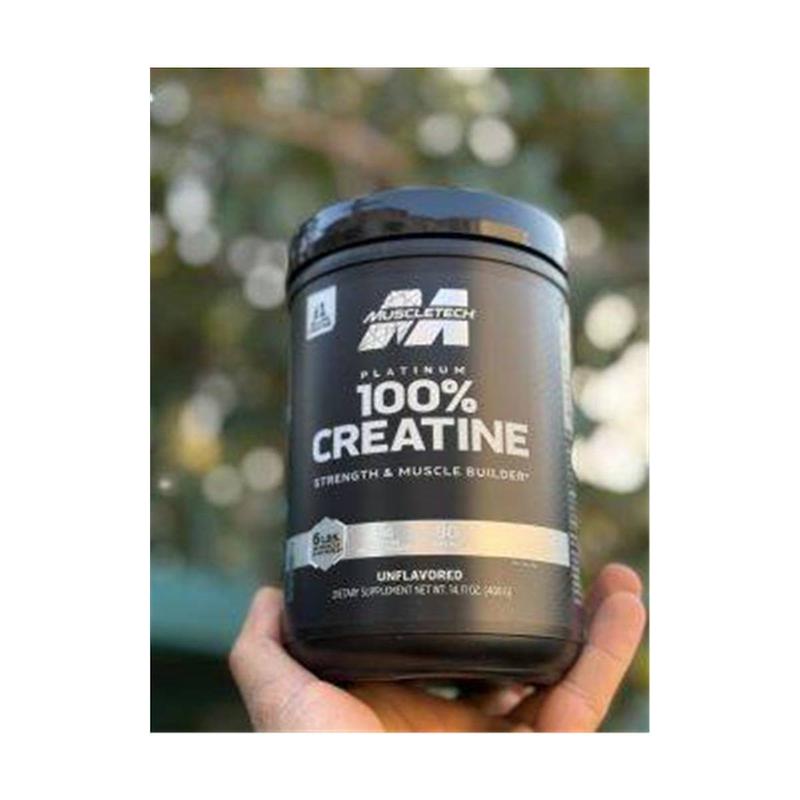 کراتین مونوهیدرات ماسل تک مدل Platinum وزن 400 گرم