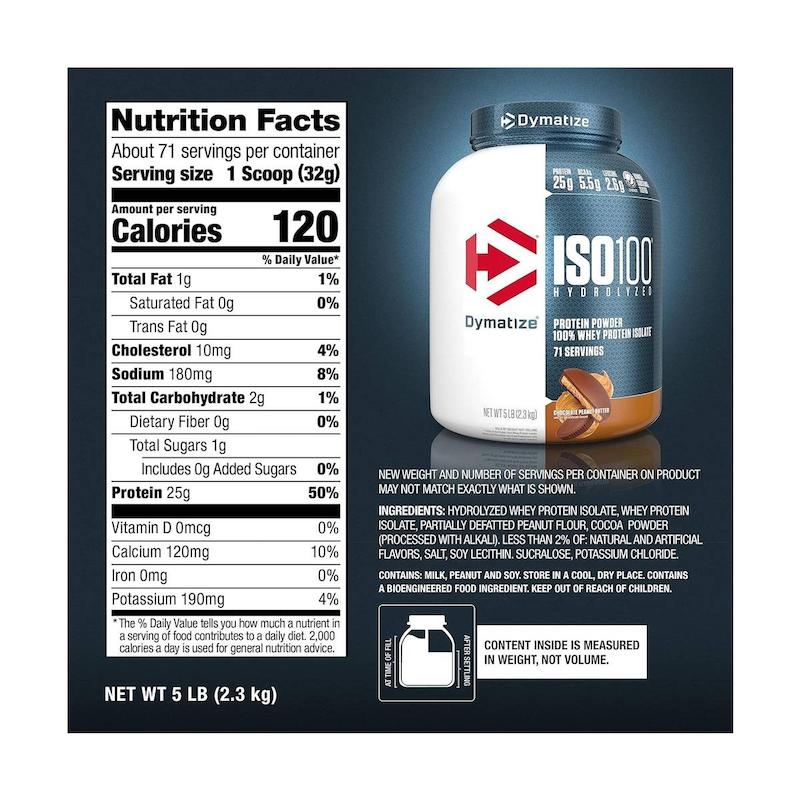 پروتئین وی ایزوله دایماتیز مدل ISO 100 وزن 2.3 کیلوگرم 