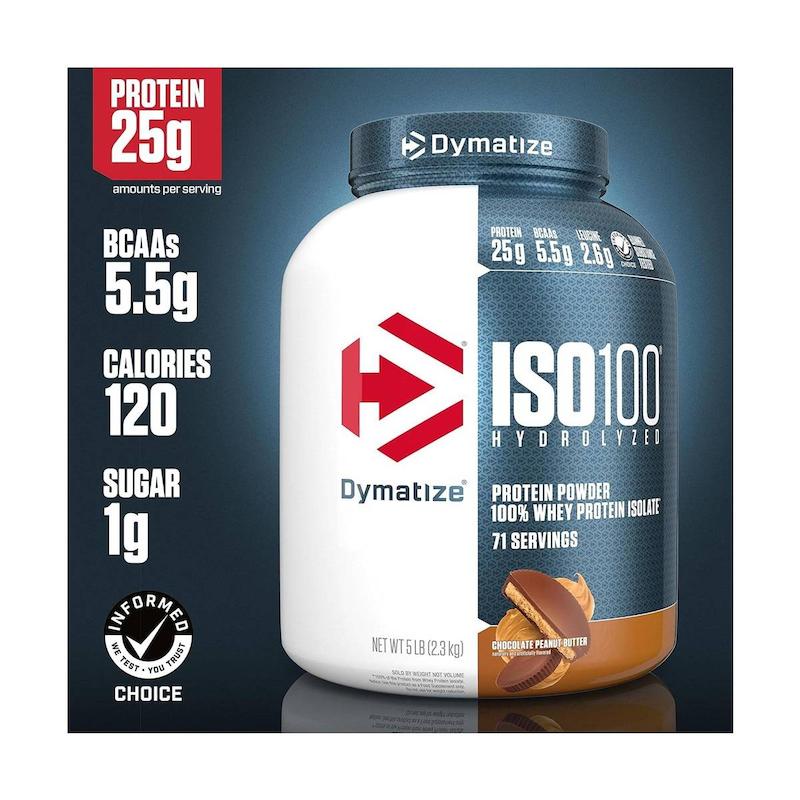 پروتئین وی ایزوله دایماتیز مدل ISO 100 وزن 2.3 کیلوگرم 